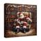 Santa Cozy Library 20" x 20" Canvas Wall Art